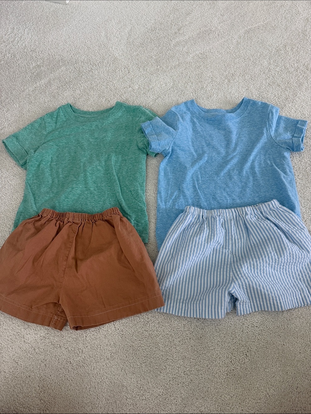Cat & Jack Heathered Green and Blue Toddler Tee Duo